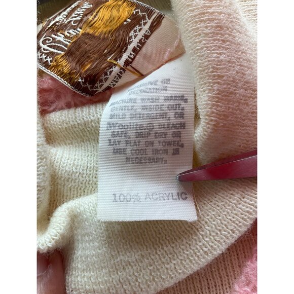 Vintage Charisma Girls Sz 8 Turtle neck Sweater pink Preppy Shabby Chic - Picture 7 of 10